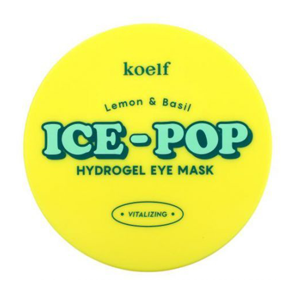 Гідрогелеві патчі для шкіри навколо очей Koelf Lemon &amp; Basil Ice-Pop Hydrogel Eye Mask з лимоном та базиліком, 60 шт